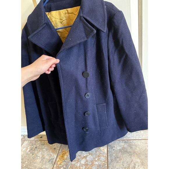 60s naval peacoat in blue - Picture 3 of 7
